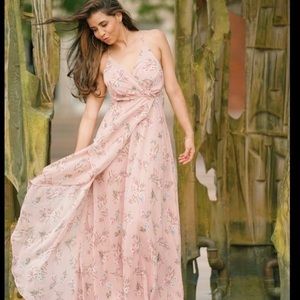 Floral Print Wrap Maxi Dress